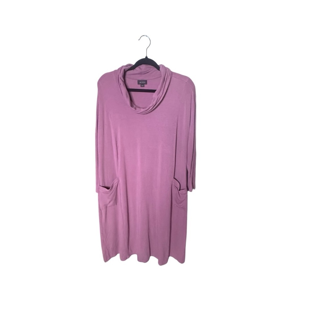 5 for $40 SALE ! 
J. Jill Purple Cowl Neck 3/4 Lengthh Sleeve 2 Mini Dress XL
